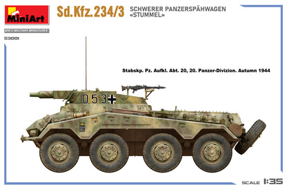 MiniArt 1/35 Military - Sd.Kfz.234/3 Sc hwerer Panzerspahwagen Stummel - 53001