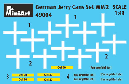 MiniArt 1/48 Accessories - German Jerry Cans WWII - 49004