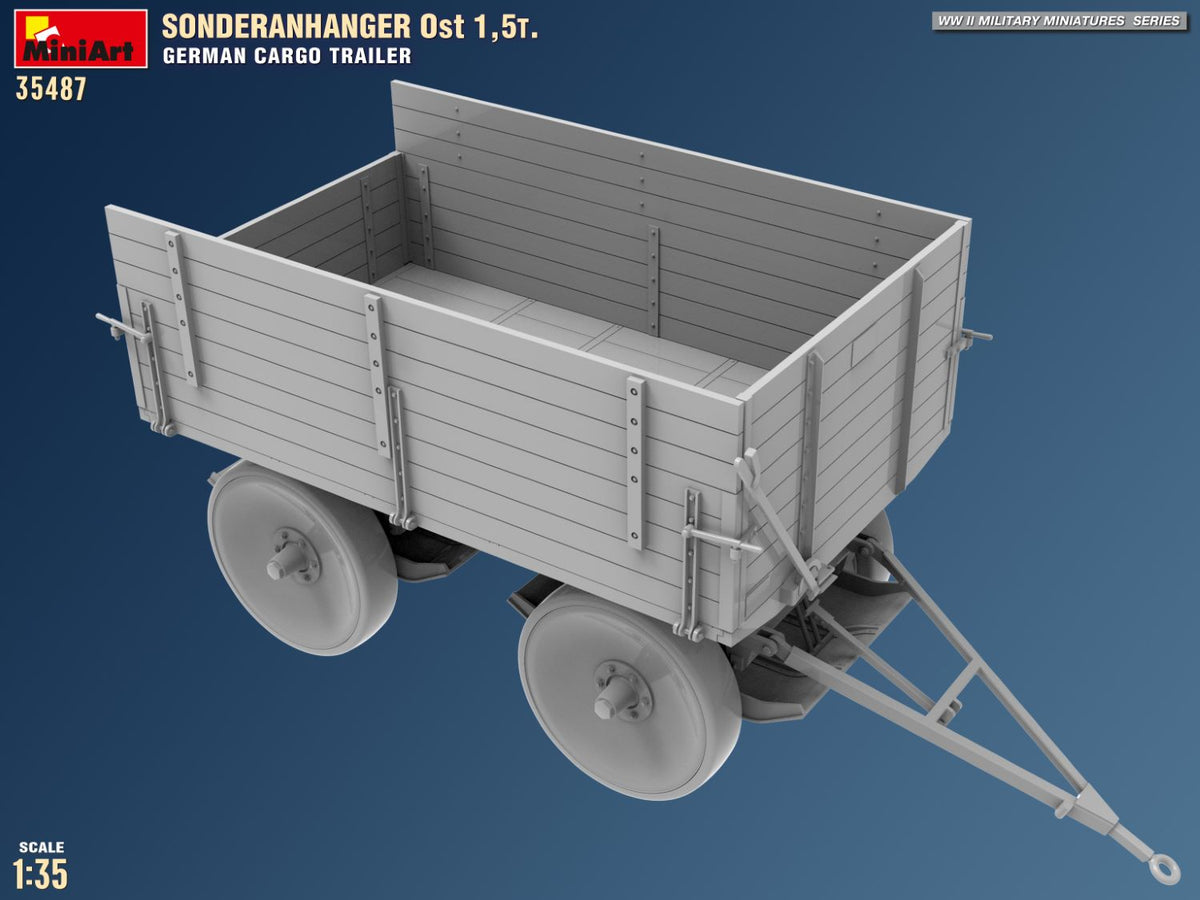 MiniArt 1/35 Military - Sonderanhager Ost 1.5t German Cargo Trailer - 35487