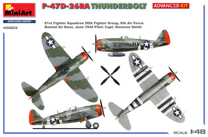 MiniArt 1/48 Aircraft - P-47D-26RA Thunderbolt, Advanced Kit - 48003