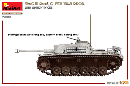 MiniArt 1/72 Military - StuG III Ausf G Feb 1943 W/ Winter Tracks - 72103