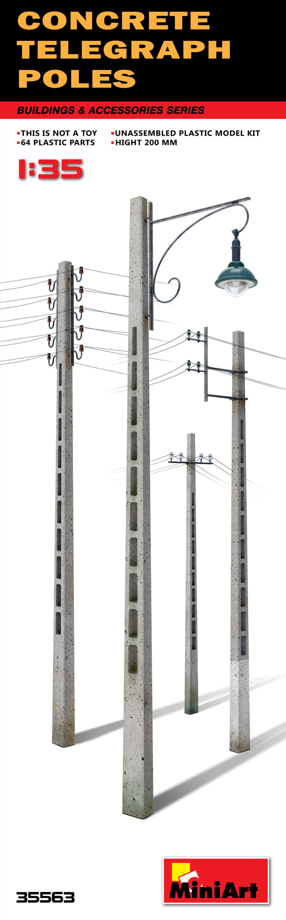 MiniArt Concrete Telegraph Poles - 35563 box art