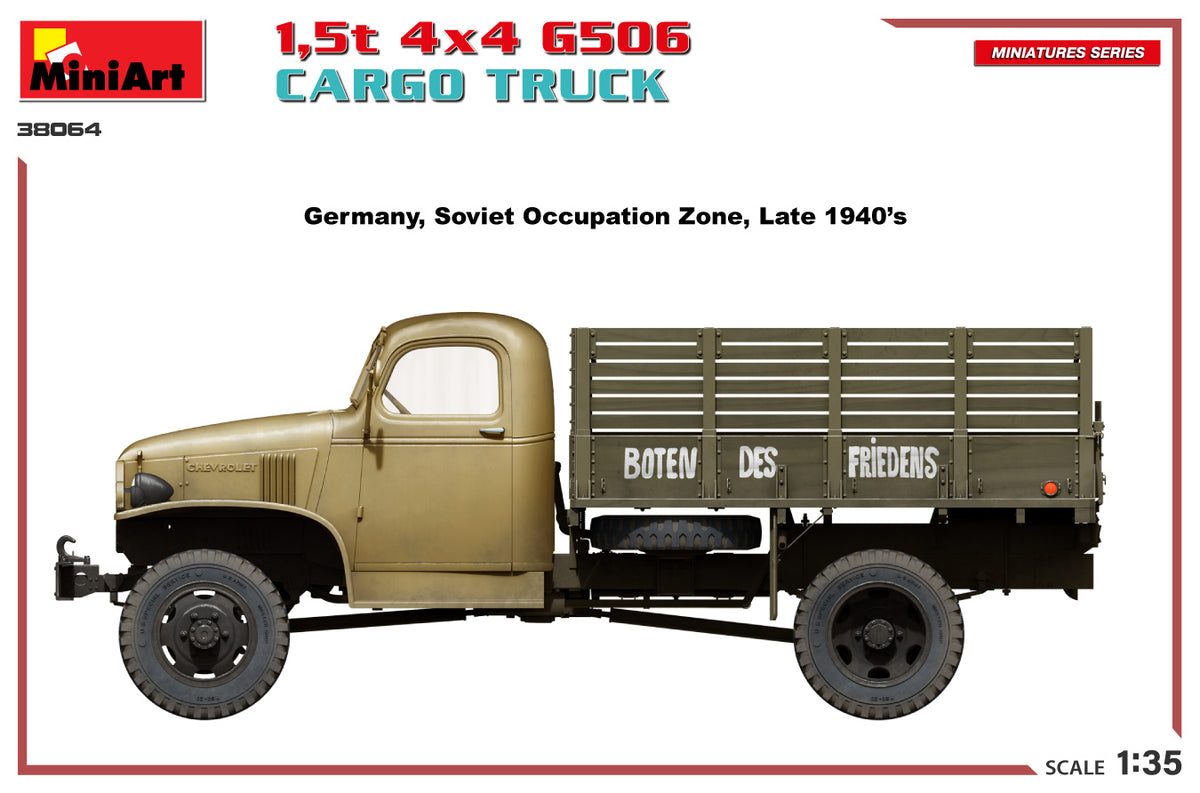 MiniArt 1/35 Military - 1.5t 4x4 G506 Cargo Truck - 38064