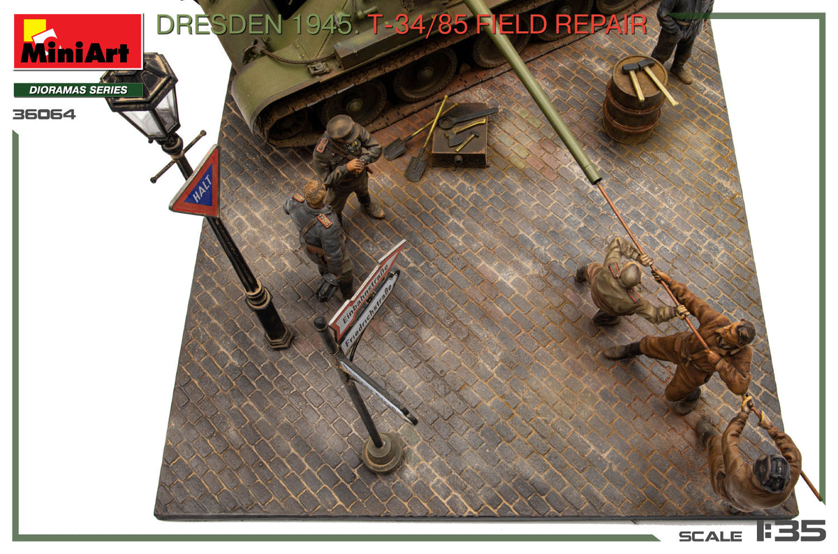 MiniArt 1/35 Military - Dresden 1945. T34/85 Field Repair Big Set - 36064