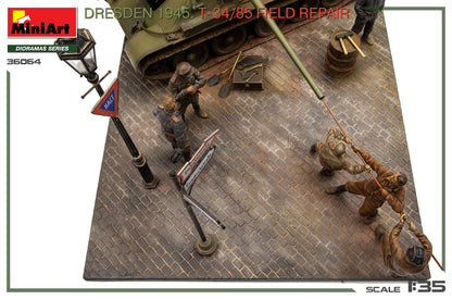 MiniArt 1/35 Military - Dresden 1945. T34/85 Field Repair Big Set - 36064