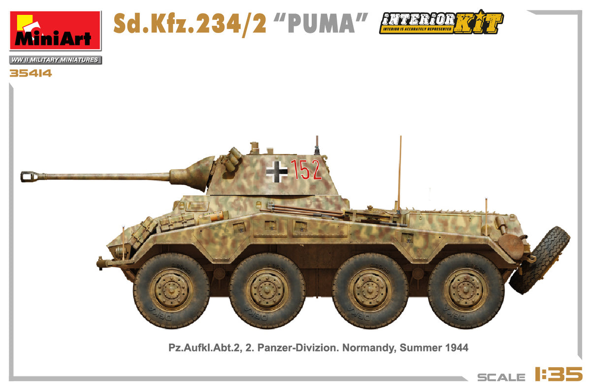 MiniArt 1/35 Military - Sd.Kfz.234/2 Puma, Interior Kit - 35414