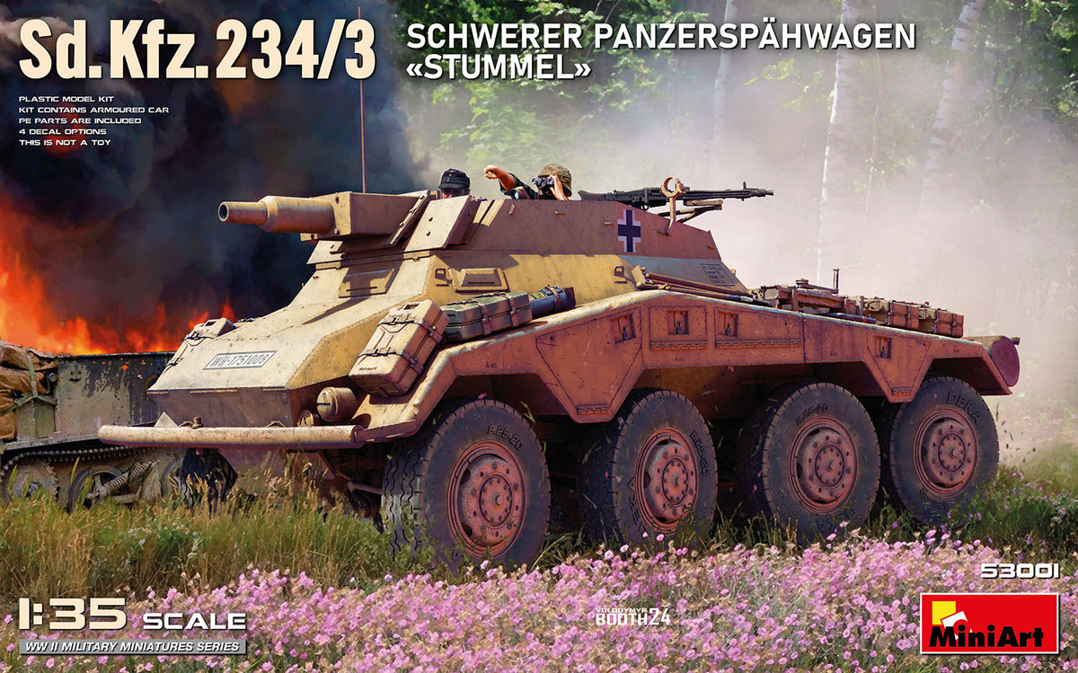 MiniArt Sd.Kfz.234/3 Sc hwerer Panzerspahwagen Stummel - 53001 box art