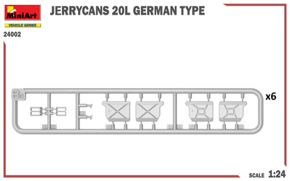 MiniArt 1/24 Accessories - Jerrycans 20L German Type - 24002
