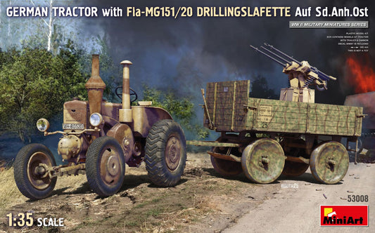 MiniArt Tractor w/ Fla- MG151/20 Drillingslafette - 53008 box art