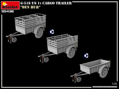 MiniArt 1/35 Military - G-518 US 1t Cargo Trailer "Ben Hur" - 35436