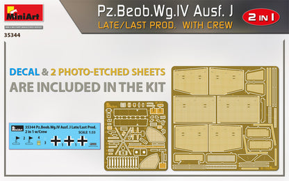 MiniArt 1/35 Military - Pz.Beob.Wg. IV Ausf J Late 2in1 w/ Crew - 35344