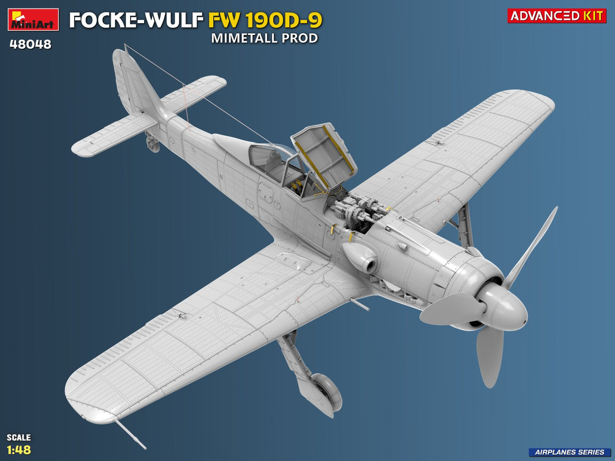 MiniArt 1/48 Aircraft - Focke-Wulf Fw 190D-9 Mimetall Prod, Adv Kit - 48048