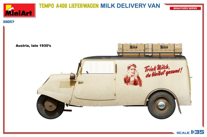 MiniArt 1/35 Military - Tempo A400 Lieferwagen Milk Delivery Van - 38057