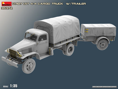 MiniArt 1/35 Military - G7107 1,5t 4x4 Cargo Truck with Trailer - 35372