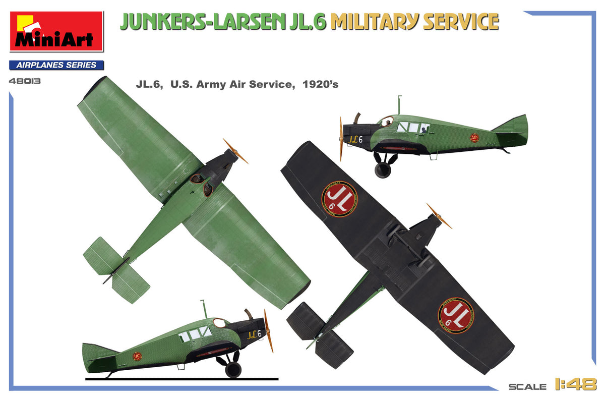 MiniArt 1/48 Aircraft - Junkers-Larsen JL.6 Military Service - 48013
