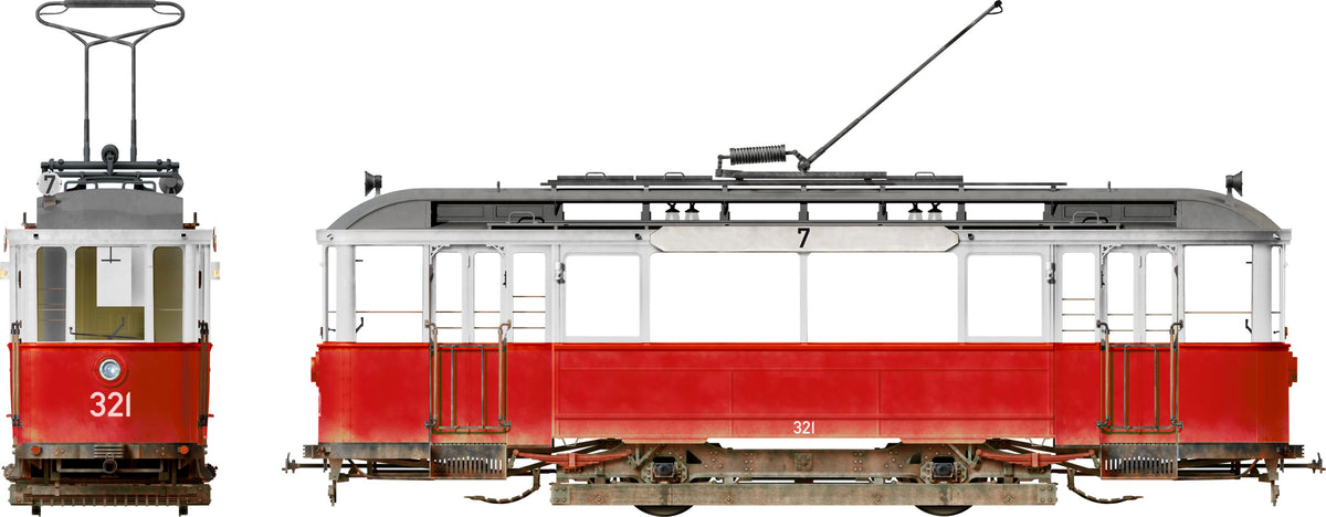 MiniArt 1/35 Military - European Tram Car with Crew & Passengers - 38009
