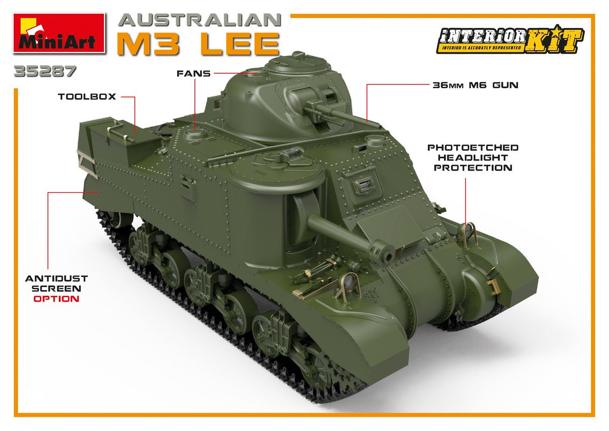 MiniArt 1/35 Military - M3 Lee - Australian (Interior Kit) - 35287