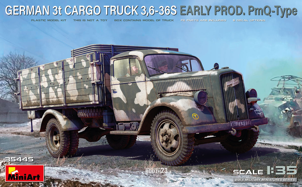 MiniArt 3t Cargo Truck 3,6-36S Early Prod PmQ-Type - 35445 box art