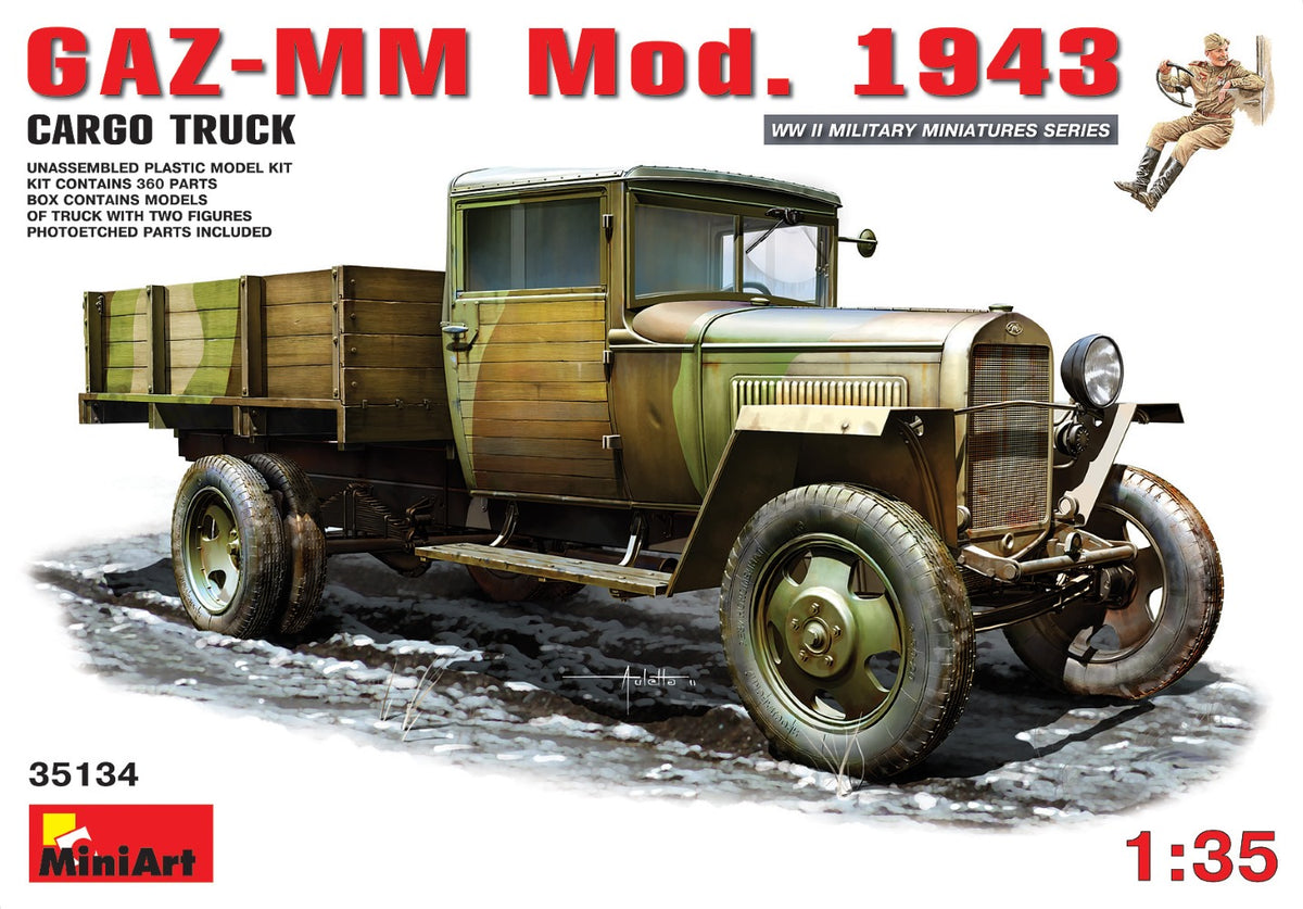 MiniArt GAZ-MM Mod.1943 1.5t Cargo Truck - 35134 box art