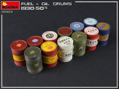 MiniArt 1/35 Accessories - Fuel & Oil Drums 1930-50's - 35613