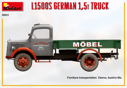 MiniArt 1/35 Military - L1500S German 1.5t Truck - 38051