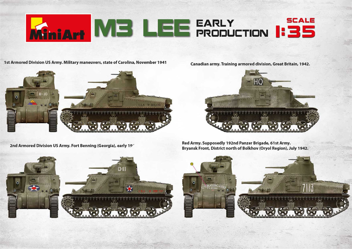 MiniArt 1/35 Military - M3 Lee Early Prod. Interior Kit - 35206