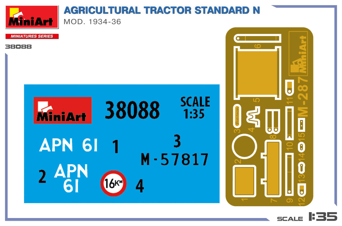 MiniArt 1/35 Vehicles - Agricultural Tractor Standard N Mod 1934 - 38088