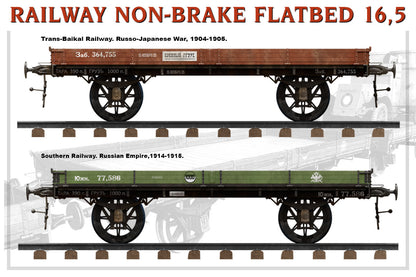 MiniArt 1/35 Accessories - Railway Non-Brake Flatbed 16.5t - 39004