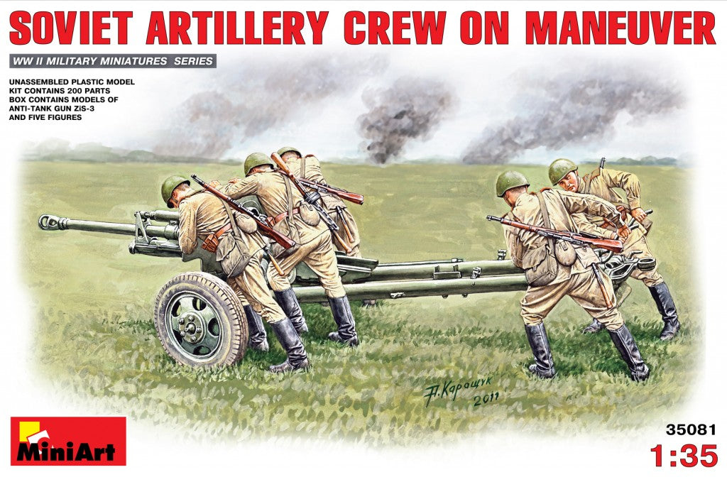 MiniArt Soviet Artillery Crew on Maneuver - 35081 box art