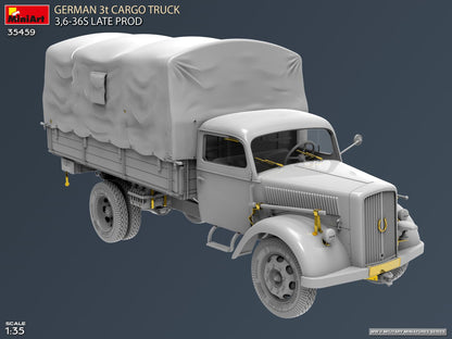 MiniArt 1/35 Military - German 3t Cargo Truck 3,6-36s Late Prod - 35459