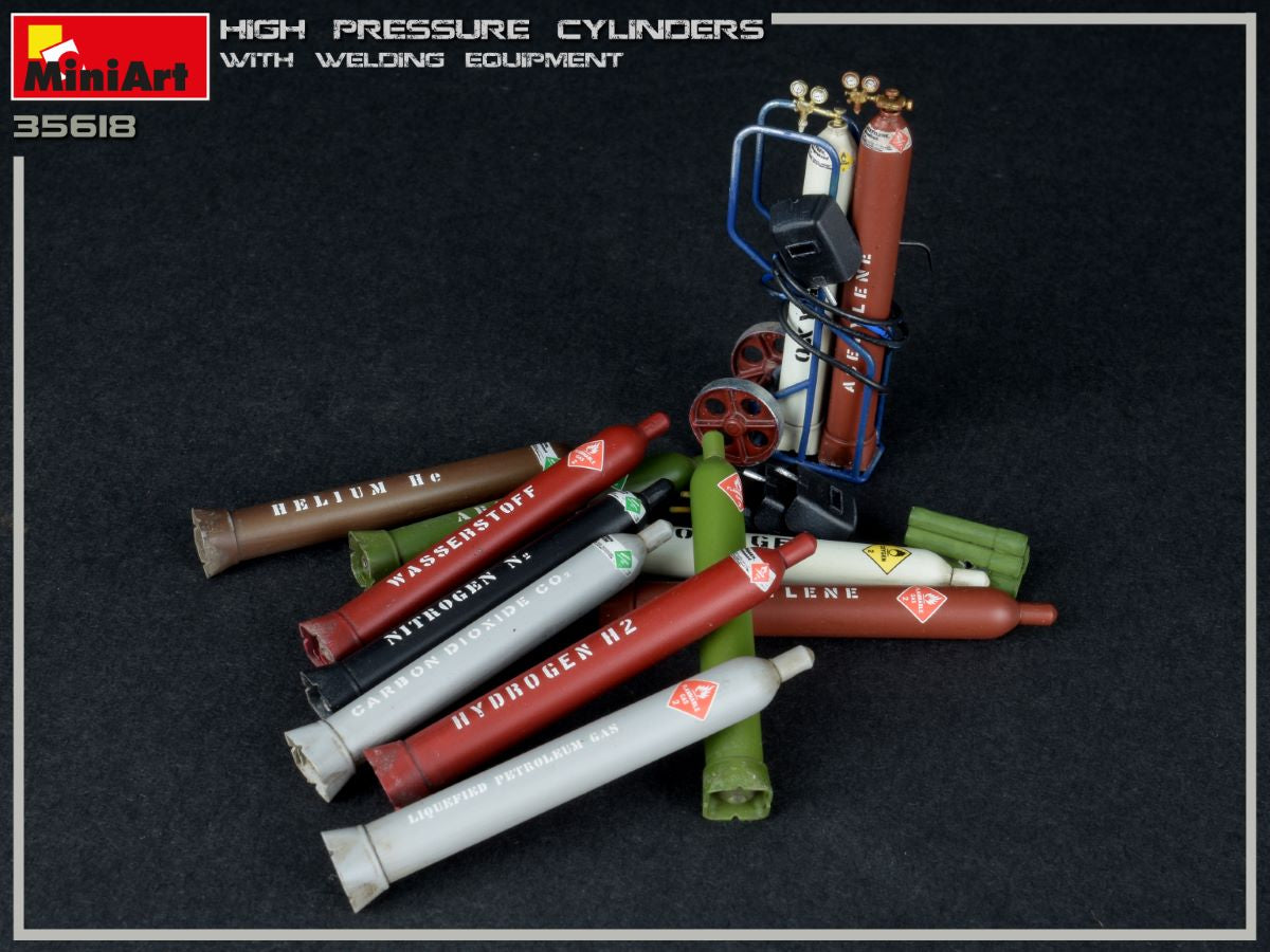 MiniArt 1/35 Military - High Pressure Cylinders w/ Welding Equip - 35618