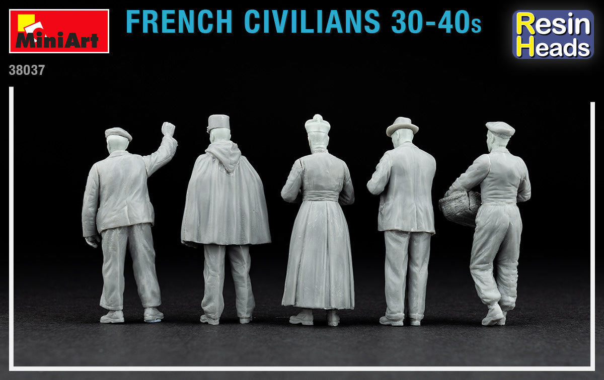MiniArt 1/35 Military - French Civilians 30-40s (Resin Head) - 38037