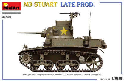 MiniArt 1/35 Military - M3 Stuart Late Prod (Int Kit) - 35429