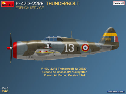 MiniArt 1/48 Aircraft - P-47D-22E Thunderbolt French, Basic Kit - 48047