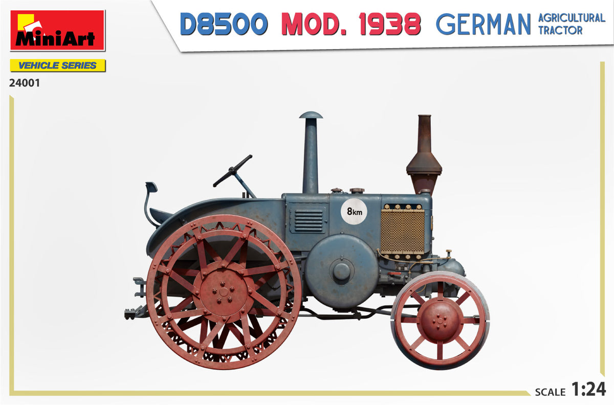 MiniArt 1/24 Vehicles - German D8500 Mod 1938 Agricultural Tractor - 24001