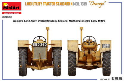 MiniArt 1/35 Vehicles - Land Utility Tractor N Orange Mod 1939 - 38098