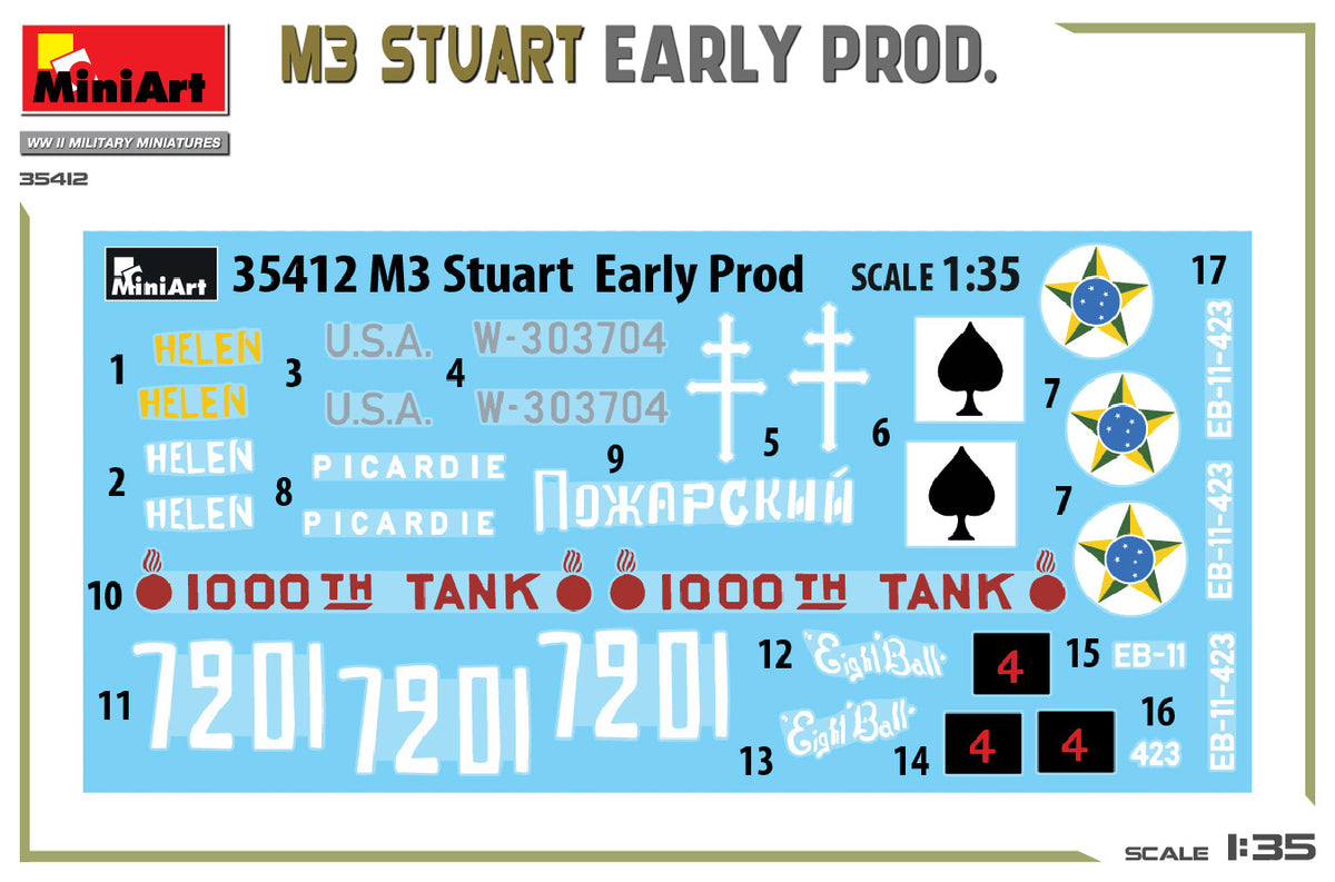 MiniArt 1/35 Military - M3 Stuart Early Prod - 35412