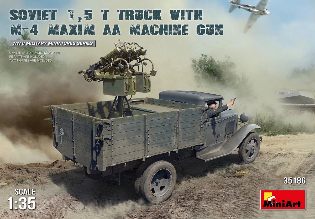 MiniArt Soviet 1.5t Truck w/ M-4 Maxim AA Gun - 35186 box art