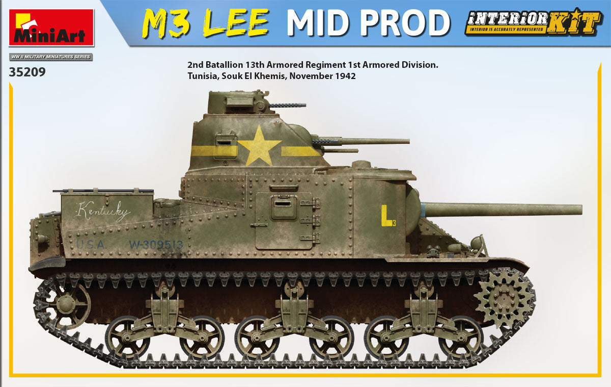 MiniArt 1/35 Military - M3 Lee Mid Prod. Interior Kit - 35209
