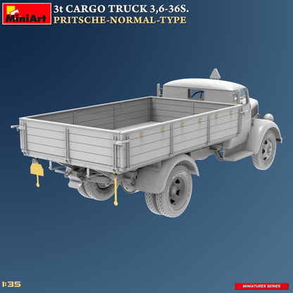MiniArt 1/35 Military - 3t Cargo Truck, 3,6-36S Pritsche Normal Type - 38079