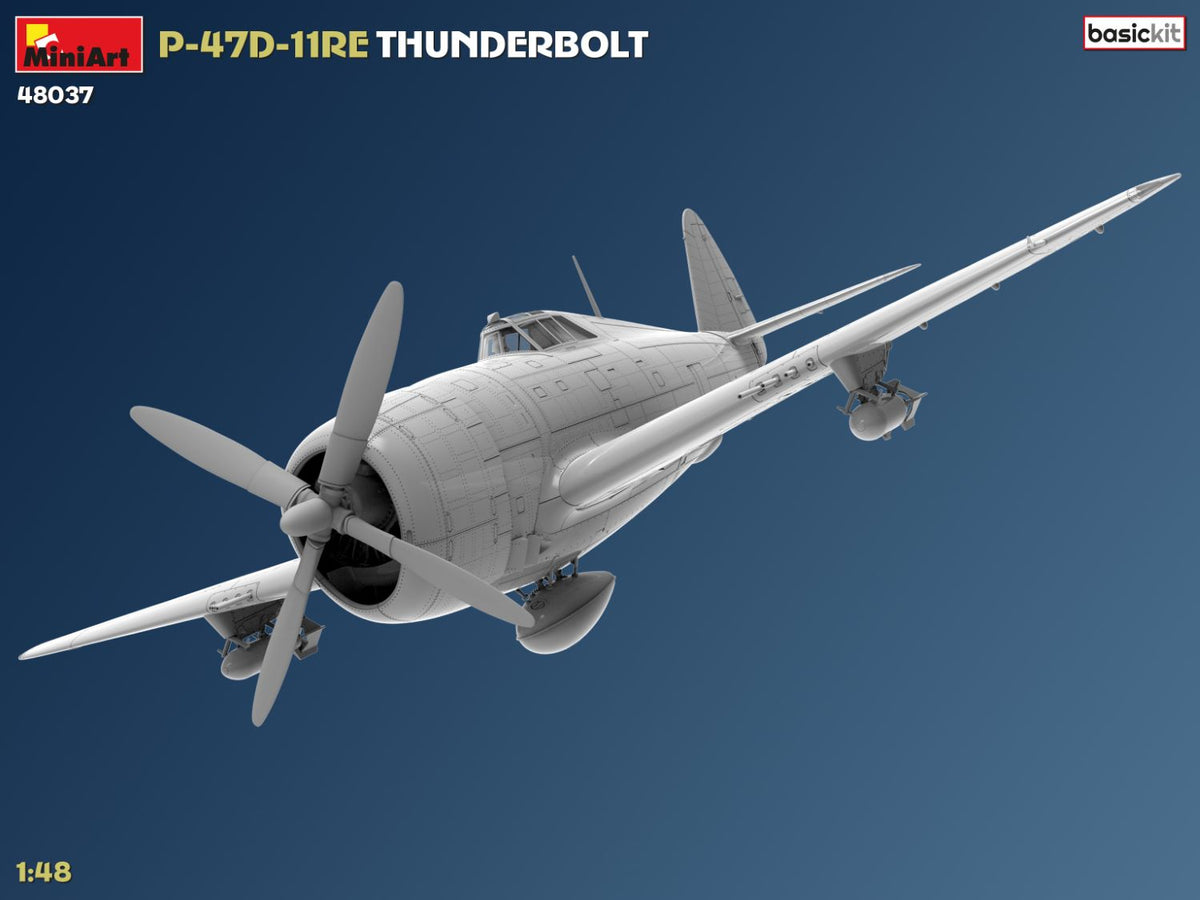 MiniArt 1/48 Aircraft - P-47D-11RE Thunderbolt Basic Kit - 48037