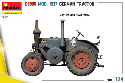 MiniArt 1/24 Vehicles - German D8506 Mod 1937 Agricultural Tractor - 24003