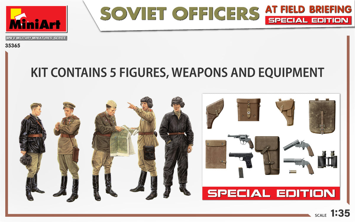 MiniArt 1/35 Military - Soviet Officers at Field Briefing - Special Ed - 35365