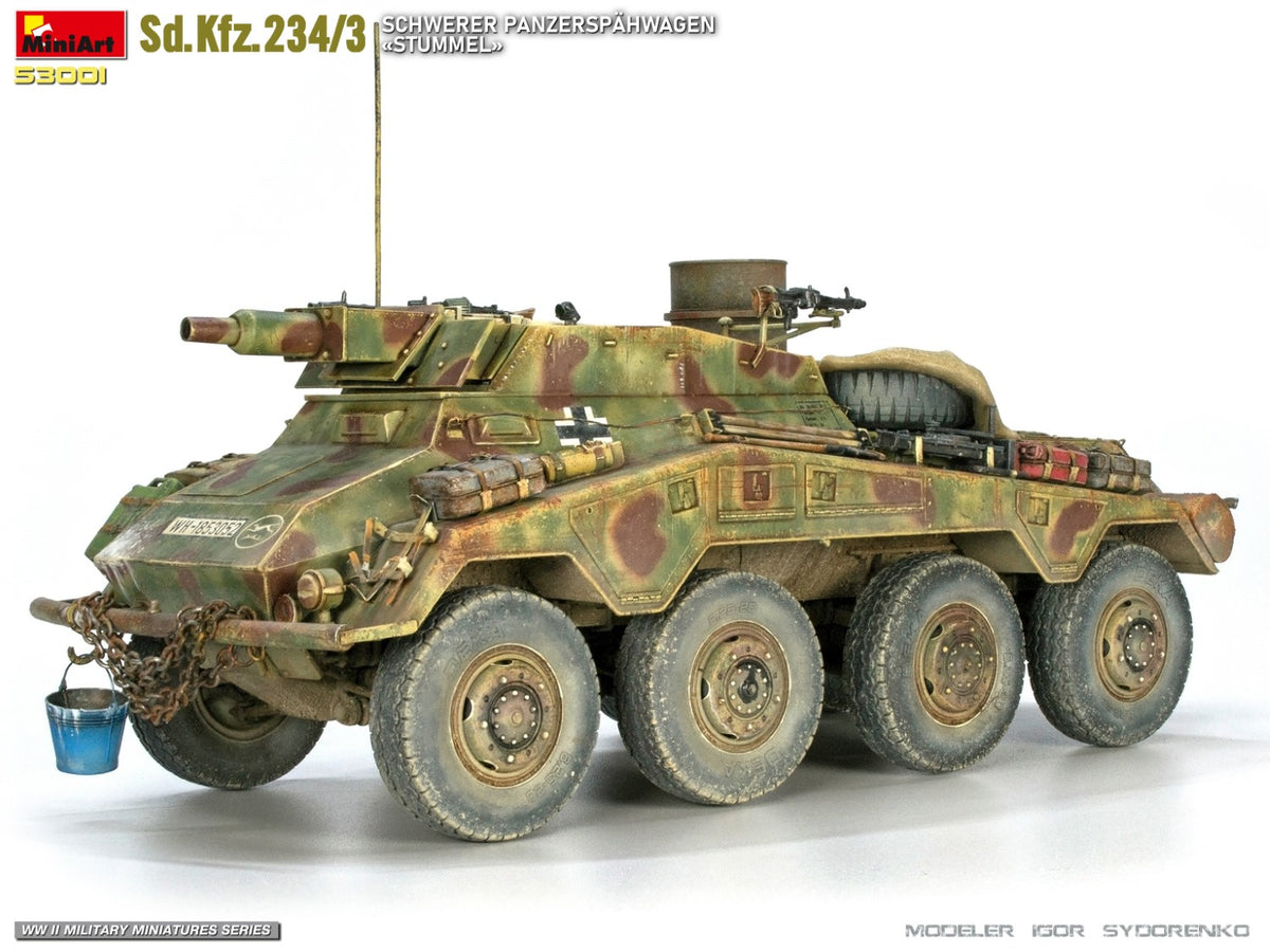 MiniArt 1/35 Military - Sd.Kfz.234/3 Sc hwerer Panzerspahwagen Stummel - 53001