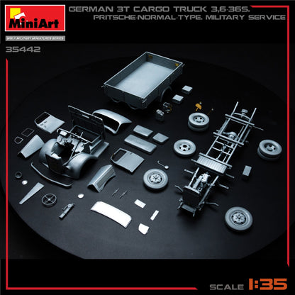 MiniArt 1/35 Military - 3t Cargo Truck 3,6-36S Pritsche Normal Type - 35442