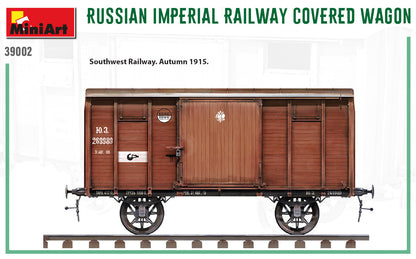MiniArt 1/35 Accessories - Russian Imperial Railway Covered Wagon - 39002