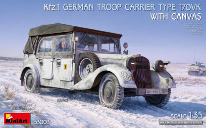 MiniArt Kfz.1 German Troop Carrier 170VK w/Canvas - 53003 box art