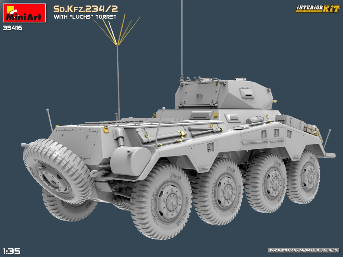 MiniArt 1/35 Military - Sd.Kfz.234/2 with 'Luchs' Turret (Int Kit) - 35416