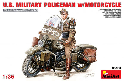 MiniArt US Millitary Policeman with Motorcycle - 35168 box art