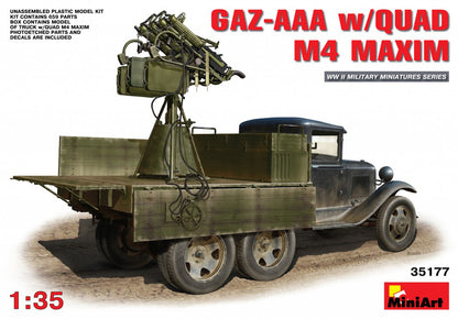 MiniArt GAZ-AAA with Quad M-4 Maxim - 35177 box art